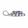 Silberanhänger mit geschliffenen afrikanischen Amethysten und Zirkonen Ag 925 010902 AFAM