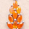 Silberanhänger mit geschliffenen orangefarbenen Opalen Ag 925 014252 OROP