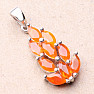 Silberanhänger mit geschliffenen orangefarbenen Opalen Ag 925 014252 OROP