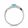 Silberring mit Blue Sky Topas und Zirkonen Ag 925 012722 BT