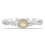 Silberring mit geschliffenem äthiopischem Opal und Zirkonen Ag 925 012722 ETOP