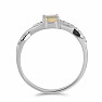 Silberring mit geschliffenem äthiopischem Opal und Zirkonen Ag 925 012722 ETOP