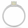 Silberring mit äthiopischem Opal und Zirkonen Ag 925 012812 ETOP