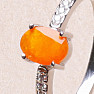 Silberring mit orangefarbenem Opal und Zirkonen Ag 925 012812 OROP
