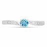 Silberring mit Blue Sky Topas und Zirkonen Ag 925 015992 BT