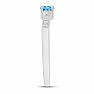Silberring mit Blue Sky Topas und Zirkonen Ag 925 015992 BT