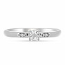 Silberring mit geschliffenem Diamanten Ag 925 016282 DIA