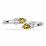 Silberring mit geschliffenem Citrin und Zirkonen Ag 925 016430 CT