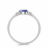 Silberring mit geschliffenem Tansanit und Zirkonen Ag 925 016430 TZ