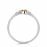 Silberring mit geschliffenem Citrin und Zirkonen Ag 925 016430 CT