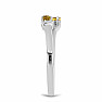 Silberring mit geschliffenem Citrin und Zirkonen Ag 925 016430 CT