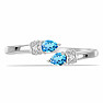 Silberring mit Schweizer Blautopas und Zirkonen Ag 925 016430 SBT