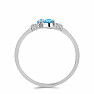 Silberring mit Schweizer Blautopas und Zirkonen Ag 925 016430 SBT