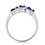 Silberring mit afrikanischem Amethyst und Zirkonen Ag 925 016535 AFAM