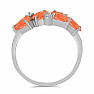 Silberring mit Sonnenstein und Zirkonen Ag 925 017035 SUS