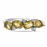 Silberring mit geschliffenem Citrin und Zirkonen Ag 925 017035 CT