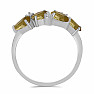 Silberring mit geschliffenem Citrin und Zirkonen Ag 925 017035 CT