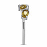Silberring mit geschliffenem Citrin und Zirkonen Ag 925 017035 CT