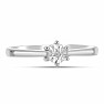 Silberring mit geschliffenem Diamanten Ag 925 017346 DIA