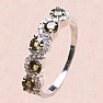 Silberring mit geschliffenen Diamanten und Zirkonen Ag 925 020711 MD