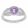 Silberring mit brasilianischem Amethyst und Zirkonen Ag 925 026068 BRAME