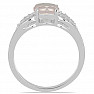 Silberring mit geschliffenem Roségold und Zirkonen Ag 925 026068 RQ