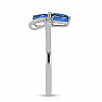 Silberring mit geschliffenem blauem Kyanit und Zirkonen Ag 925 026097 BK
