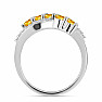 Silberring mit geschliffenem Citrin und Zirkonen Ag 925 026296 CT