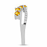 Silberring mit geschliffenem Citrin und Zirkonen Ag 925 026296 CT