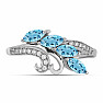 Silberring mit Blue Sky Topas und Zirkonen Ag 925 026347 BT