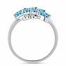 Silberring mit Blue Sky Topas und Zirkonen Ag 925 026347 BT