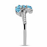 Silberring mit Blue Sky Topas und Zirkonen Ag 925 026347 BT