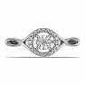 Silberring mit geschliffenem Diamanten Ag 925 027219 DIA