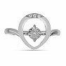 Silberring mit geschliffenem tanzendem Diamanten Ag 925 038947 DIA