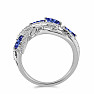 Silberring mit geschliffenem Tansanit und Zirkonen Ag 925 065681 TZ