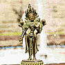 Feng Shui Statuette der Göttin Grüne Tara stehend Messing 16 cm