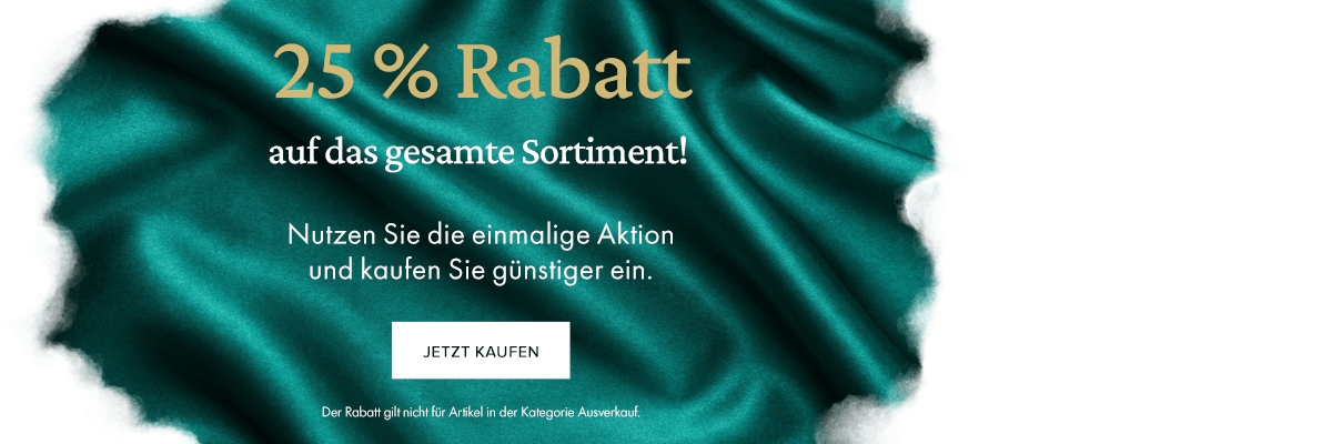 25 % Mega-Rabatt auf alle Waren