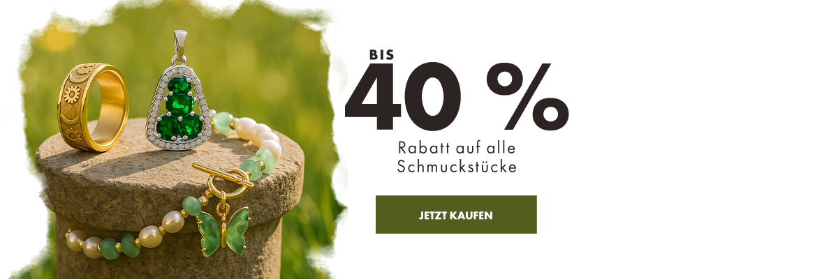 Bis zu 40 % Rabatt auf alle Schmuckstücke