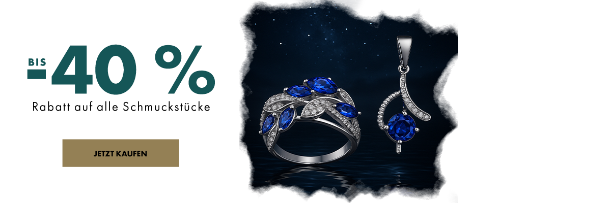 bis zu 40 % Rabatt auf allen Schmuck 
